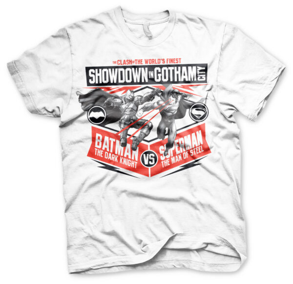 Batman vs Superman Showdown T-Shirt cotton officially licensed