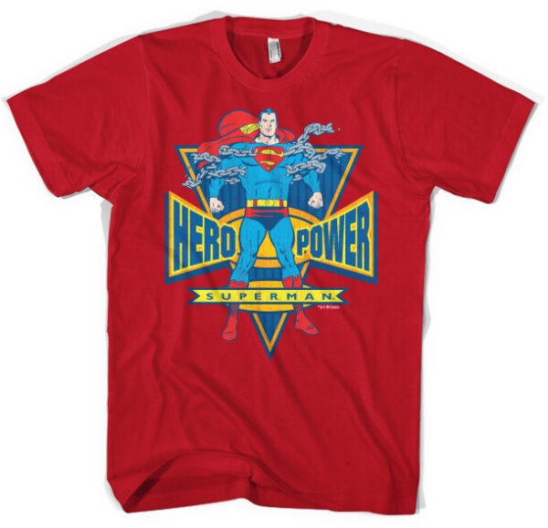 Superman Hero Power T-Shirt cotton officially licensed