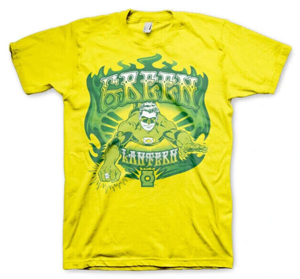 Green Lantern Fire T-Shirt cotton officially licensed