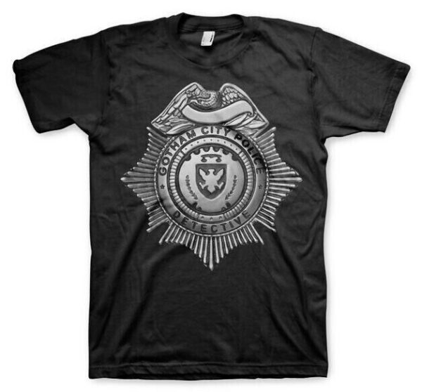 Gotham Detective Badge T-Shirt cotton officially licensed