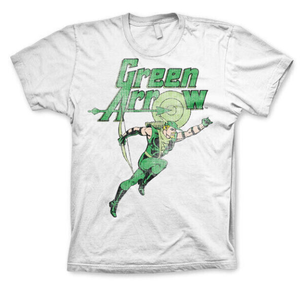 Green Arrow Distressed T-Shirt cotton officially licensed