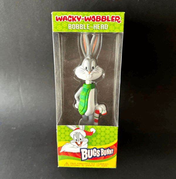 Looney Tunes BUGS BUNNY Xmas bobble-head 15cm Funko Wacky Wobbler - Image 2