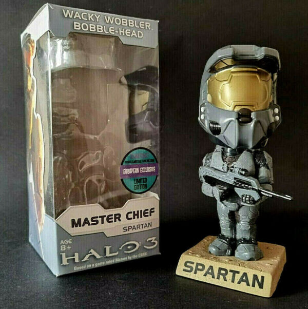 HALO Spartan steel colour PVC bobble-head 16cm Funko Wacky Wobbler