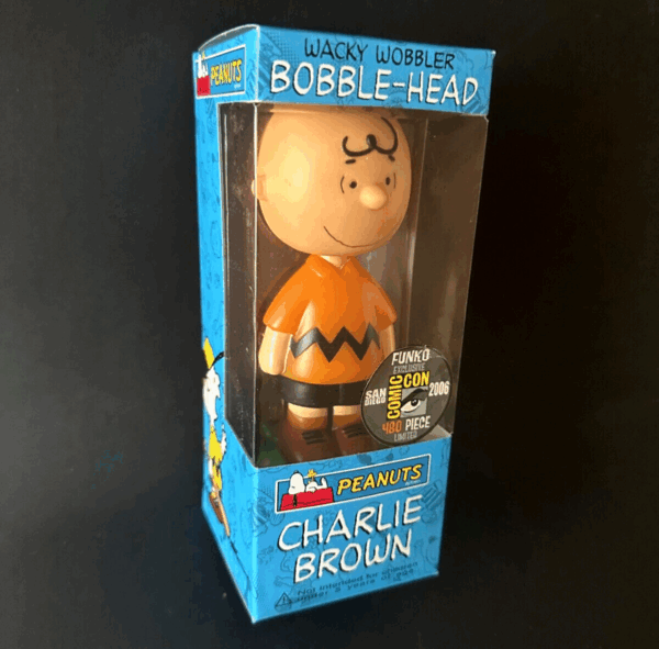 Peanuts CHARLIE BROWN Classic  orange color bobble-head 15cm Funko Wacky Wobbler - Image 2