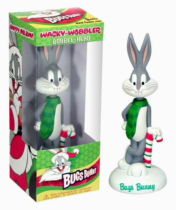 Looney Tunes BUGS BUNNY Xmas bobble-head 15cm Funko Wacky Wobbler - Image 4