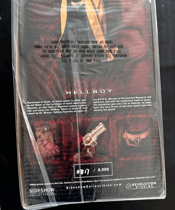 Hellboy premium-figure 1:4 scale Sideshow ltd ed, new sealed #0817/2000 - Image 2