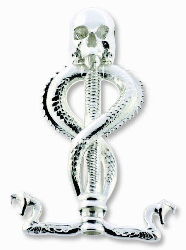 Harry Potter DARK LORD VOLDEMORT pendant silver polished 4.1cm