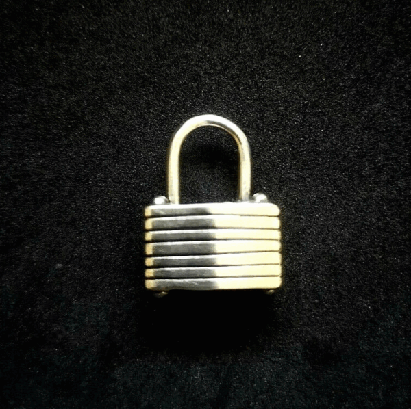 Lock pendant Sterling Silver 925 Marche Noir