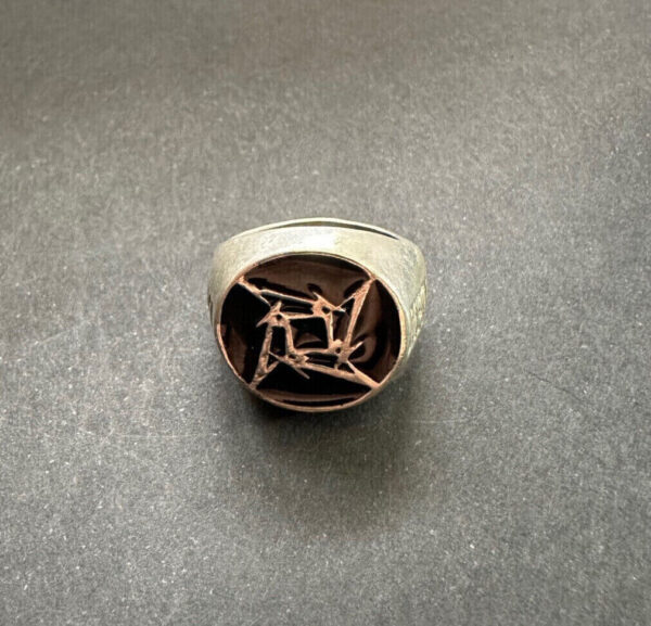 METALLICA Ninja Star pewter ring Alchemy Poker