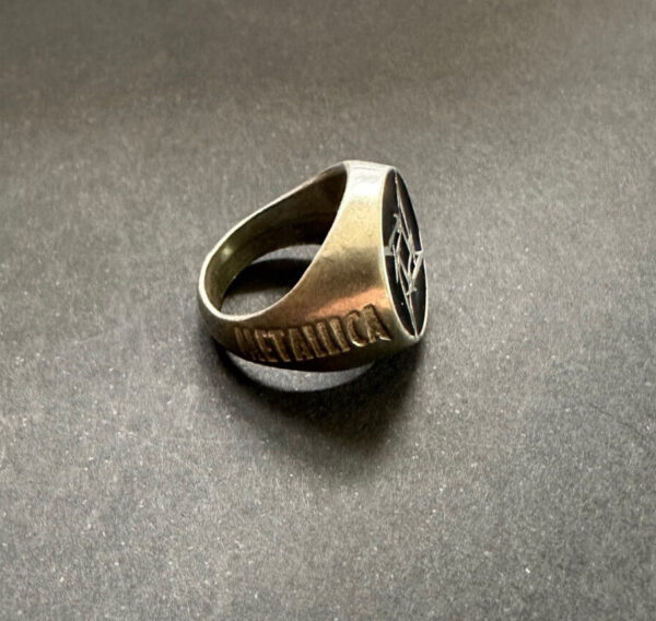 METALLICA Ninja Star pewter ring Alchemy Poker - Image 2