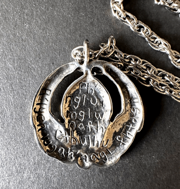 Lovecraft CTHULHU round necklace sterling silver - Image 3