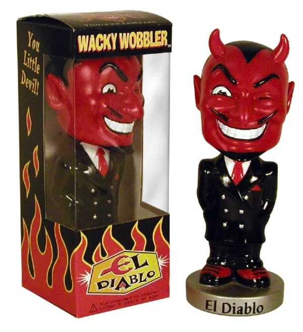 Case of 6 x EL DIABLO black suit bobble-head Funko Wacky Wobbler